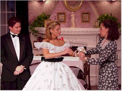 Boo fixes the flowers that Peachy gave to Lala.